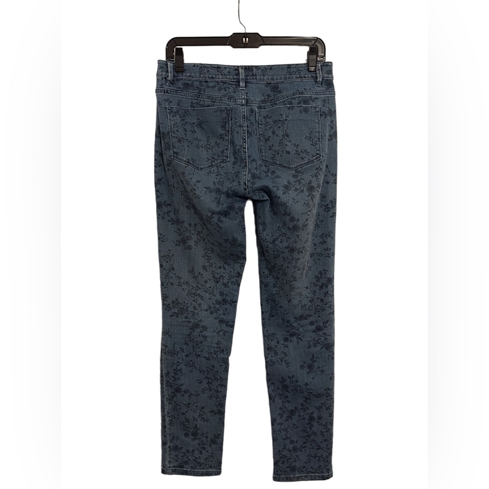 J. Jill Floral Denim Weekender Straight Leg Jeans 4 - Picture 6 of 9
